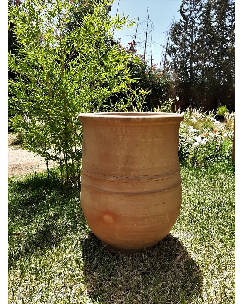 Grande jarre en terre cuite artisanale du Maroc
